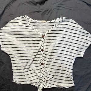 Pinc Monochrome Striped Button-Down Shirt